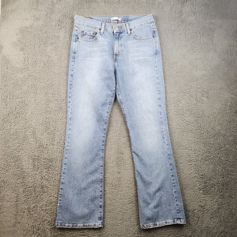 Levis 515 Boot Cut Jeans Womens 10 M Light Wash Mid Rise Stretch Denim Y2K